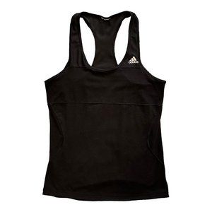 ADIDAS ESSENTIALS LOOSE LOGO TANK TOP T-SHIRT WOMENS MEDIUM BLACK WHITE LOGO